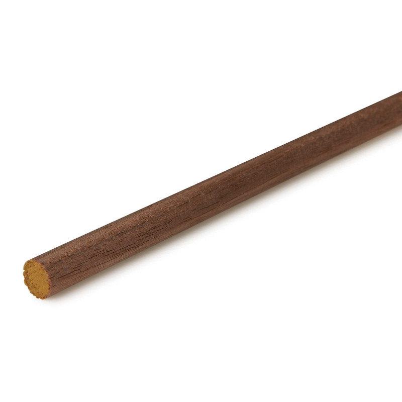 36" Round Wood Dowel - Species:Walnut - Diameter:3/8"